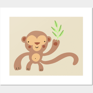 Happy monkey Posters and Art